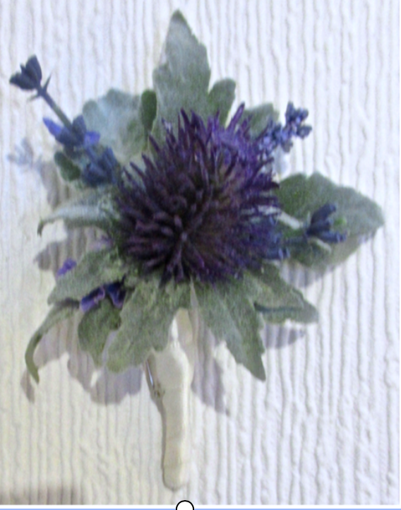 page boy thistle buttonhole